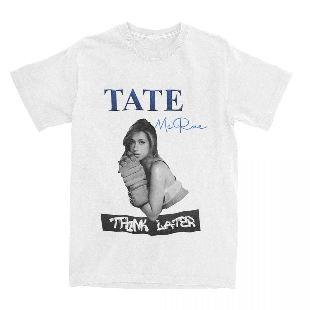 Think Later Vintage Album TShirt Unisex Stylish Singer Tate McRae 100 Cotton TShirts Summer ONeck Tee Shirt Plus Size Tops