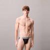 Calvin Klein Glänzender Gravity Sheer Hollow Double Thong Herren Unterwäsche Space-Black NB4125-UB1