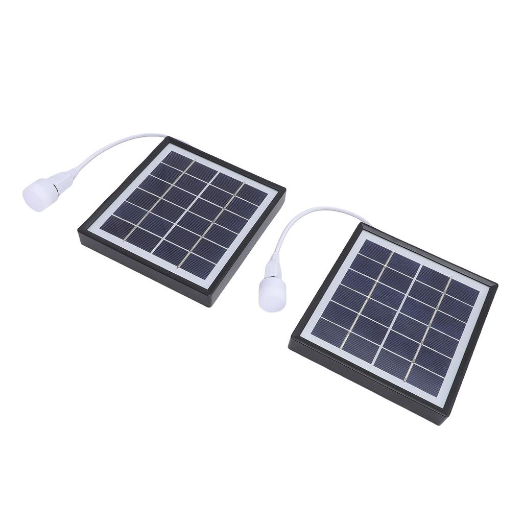 2pcs Monocrystalline Solar Panel USB Solar Panel r 5W Portable Light Bulb for Camping Hiking Tent Outdoor