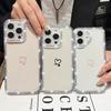 For iPhone 16 Pro Max 16E 15 Pro 14 13 12 11 Case Shell Diamond Frame Love Heart Pattern Shockproof Soft Silicone Clear Anti-Fall Phone Cover