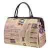 Damenhandtasche Reisetasche Vintage-Tasche mit Zeitungsdruck Modische Damenhandtasche