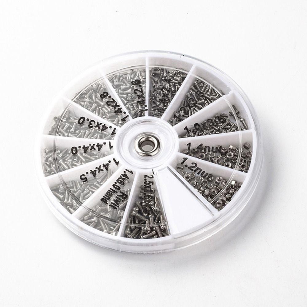 600 Stück 600 Stück Muttern- und Schrauben-Sortimentskasten Miniaturschrauben Uhren Brillen Elektronik