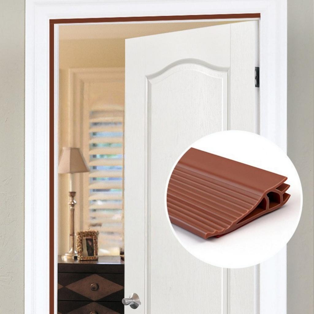 1PC 1m/39.37inch Door Bottom Sealing Strip Self-adhesive Living Room Soundproof Strip Door Draft Stopper Draught Excluder Insect