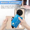 For Oppo Find X8 Pro 5G Case RFID Blocking Card Holder Carbon Fiber Leather+PC+TPU Phone Cover