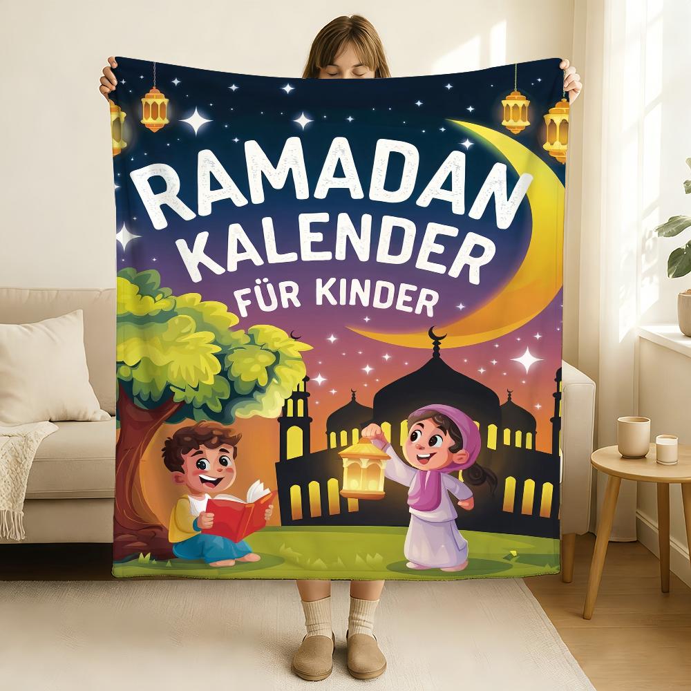 Islam Muslim R-Ramadan Kareen Blanket Soft and Skin Friendly For Couch Bed Napping Bedspread All Seasons Comforter
