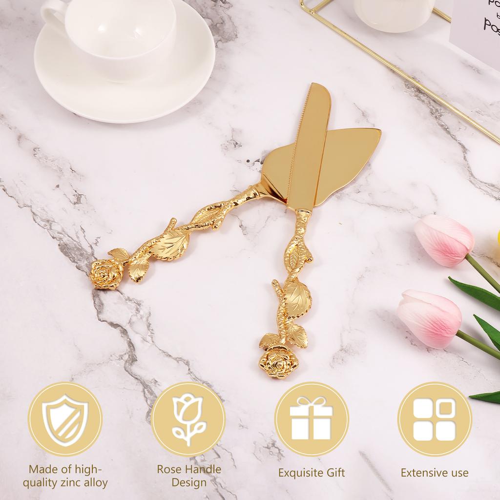 Cake Knife Shovel Cake Pie Serving Cutter Tableware Kit for Wedding Birthday Party Supplies Anniversaries Cake Cutting Tools