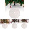 Elegant Shimmering Silver Sequin Christmas Tree Skirt 116cm For Festive Celebrations