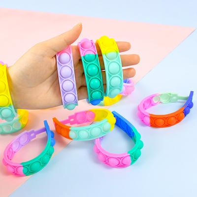 Buntes Silikonarmband Angstsensorisch für Autismus Erwachsene Pops Bubble Simple Dimple Spielzeug Fidget Anti-Stress-Abbau Spielzeug Spiel