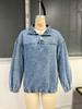 Women's European & American INS Loose Pullover Casual Denim Top