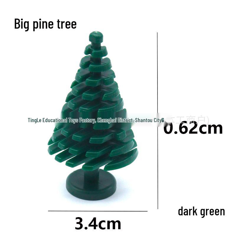 Pine Tree Building Blocks 2435 3471: Compatible with Lego Forest & Street Scenery Accessories.