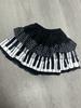 White Women Black Spliced Spring Short Skirt 2025 Y2k Slim Design Harajuku Mini Skirt Female Empire Korea Style Chic Piano Skirt