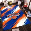 New York Knicks Logo with Blue and Orange Design Non-slip Rug Suitable for Living Room and Bedroom Sofas Sofas