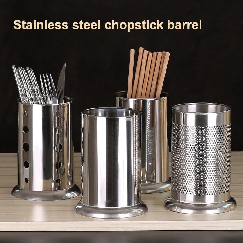 Stainless Steel Cutlery Holder Chopstick Storage Holder Organizer Container Drainer Spoon Fork Chopsticks Kitchen Storage Basket
