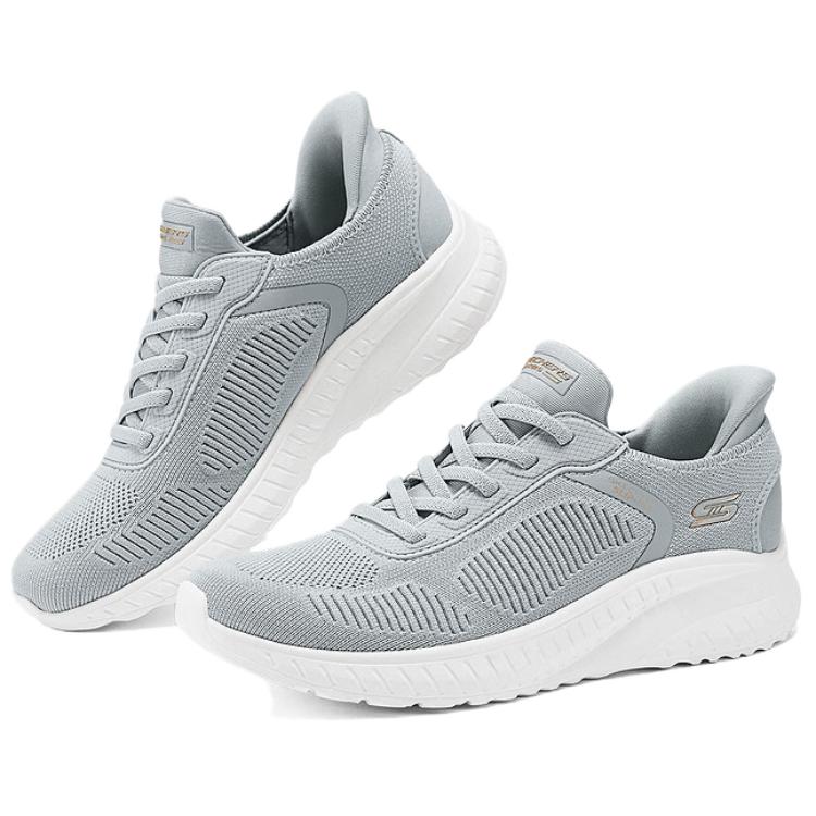 Skechers Bobs Sport Comfortable Low-Top Casual Shoes Women Sneakers Gray 117497-LTGY