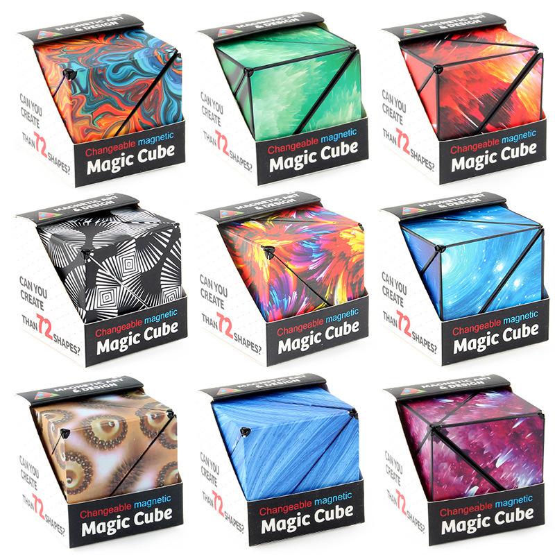 New! Magnetic Rubiks Cube Funny Variety Changeable 3d Geometric Magic Cube Decompression Puzzle Toys For