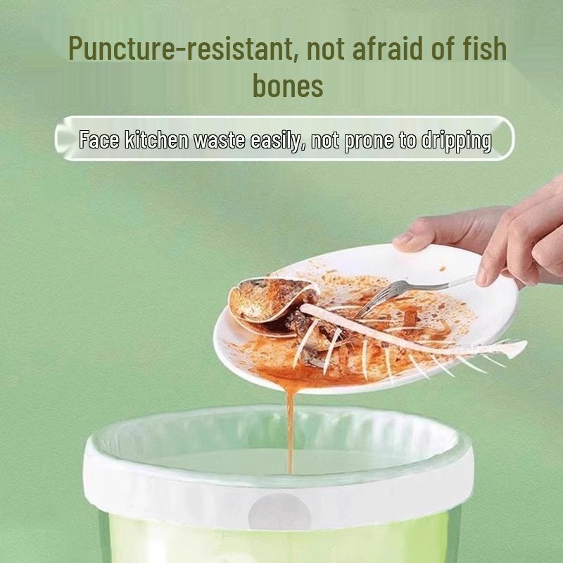 Mugwort Scented Extra-Thick Disposable Kitchen and Dorm Garbage Bags with Drawstring - Large and Portable