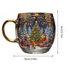 Christmas Glass Mug Stocking Stuffer Coffee Mug 300ml Festive Beverage Containers Holiday Drinking Glassware For Hot Cocoa Latte