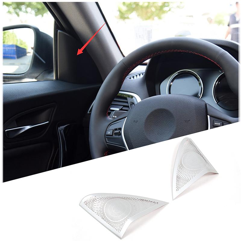 

For BMW 1 2 Series F20 F21 F22 F23 2012-2019 Stainless steel Car Door Speaker Cover A-pillar Tweeter Cover Car Accessories