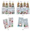50PCS Cartoon Santa Christmas Gift Bag Multicolor Christmas Packaging Bag  For Merry Christmas