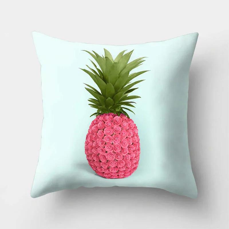 Cover Cushions 45*45cm Polyester Throw Pillow Case Yellow Pineapple Decorative Pillowcase Pillow Cover Kussensloop