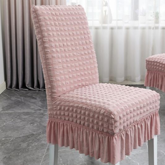 Household Elastic Integrated Dining Chair Cover Lace Skirt Hem Simple and Thickened Chair Cover Bubble Wrap Chair Cover