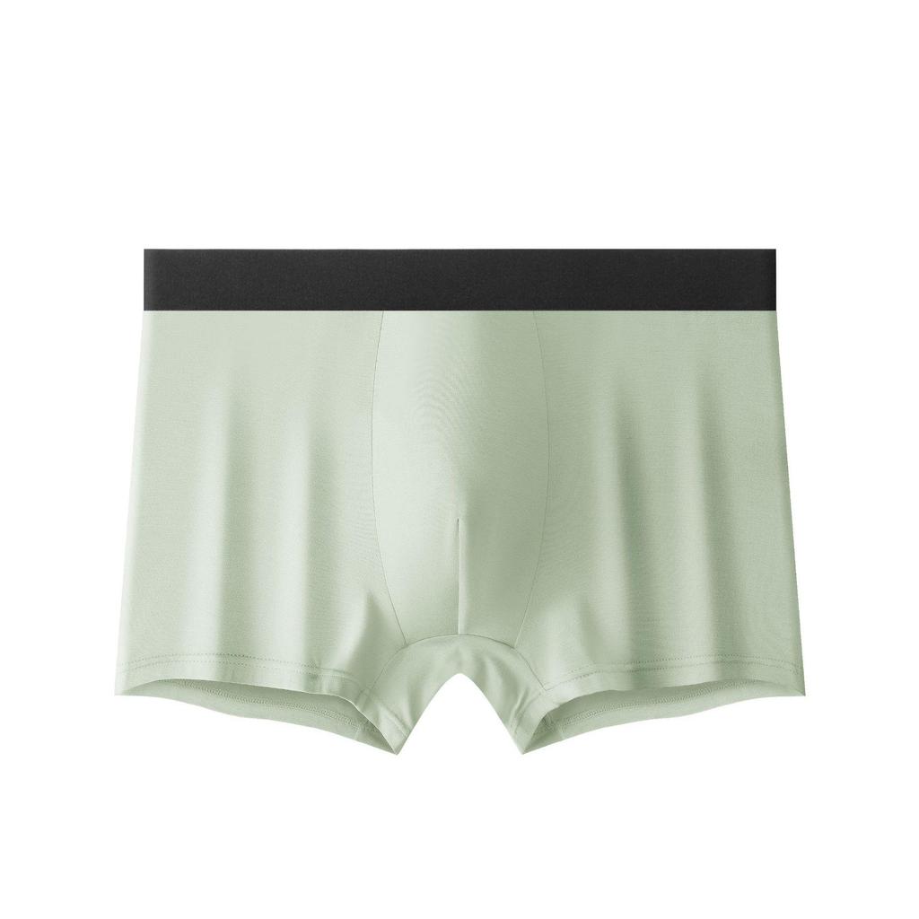 Men's Combed Cotton Boxer Briefs with Breathable Graphene Antibacterial Crotch – Large Size, Ultra-Comfortable.