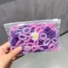 100PCS  Children's Candy Color Seamless High Elastic Headband Hair Loop Flower Small  Band High Hair Accessories.