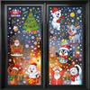 Party Wall Christmas Stickers Set Santa Snowman Reindeer Snowflake Decor Holiday