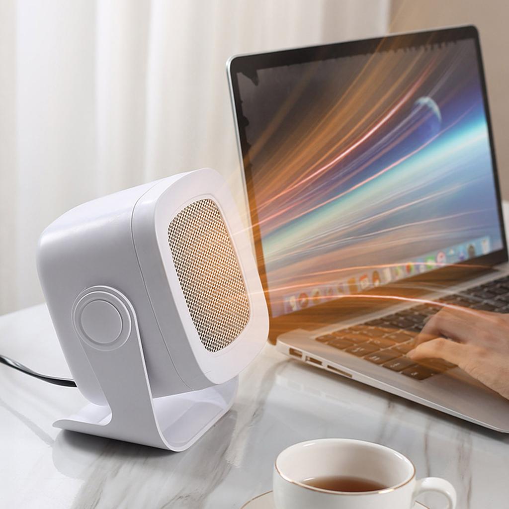 Portable Electric Space Heater, 800W/400W Safe & Quiet Ceramic Heater Fan, Heat Up 200 S-q. Ft For Room Desk Indoor Use