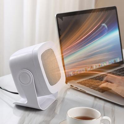 Portable Electric Space Heater, 800W/400W Safe & Quiet Ceramic Heater Fan, Heat Up 200 S-q. Ft For  Room Desk Indoor Use