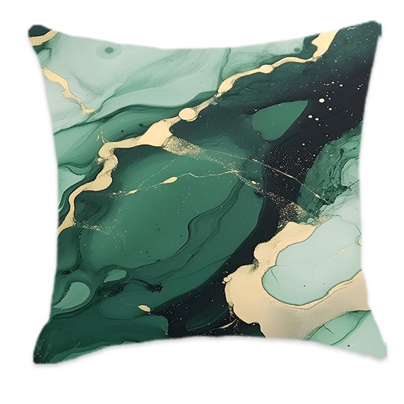 New Green Marble Gilt Series Pillows, Comfortable and Soft, Car Home, Bedroom, Bedside Pillows, Cushions