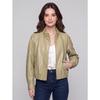 Vintage American Style PU Leather Stand Collar Jacket
