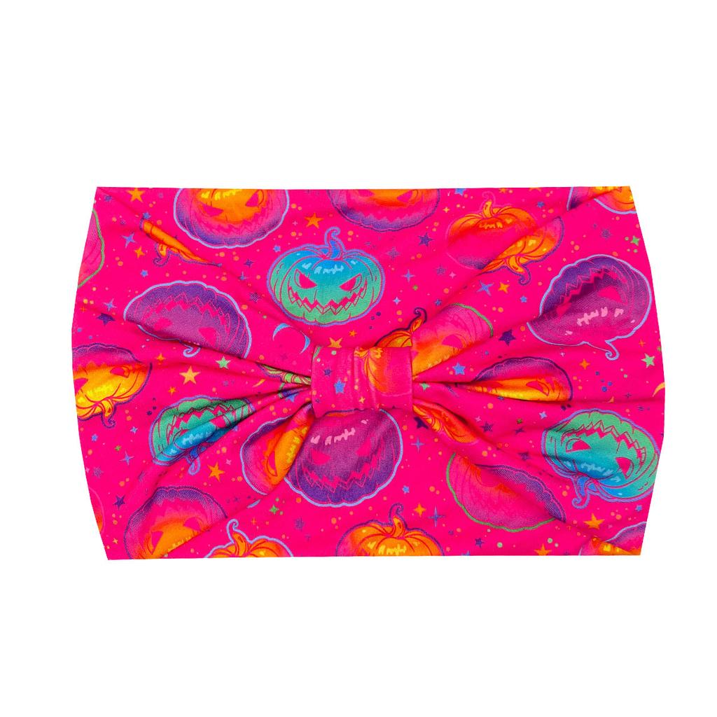 Knot Headband, Color Blocked Pattern Printed Sports Headband, Fashionable Polka Dot Wide Edge Elastic Headband