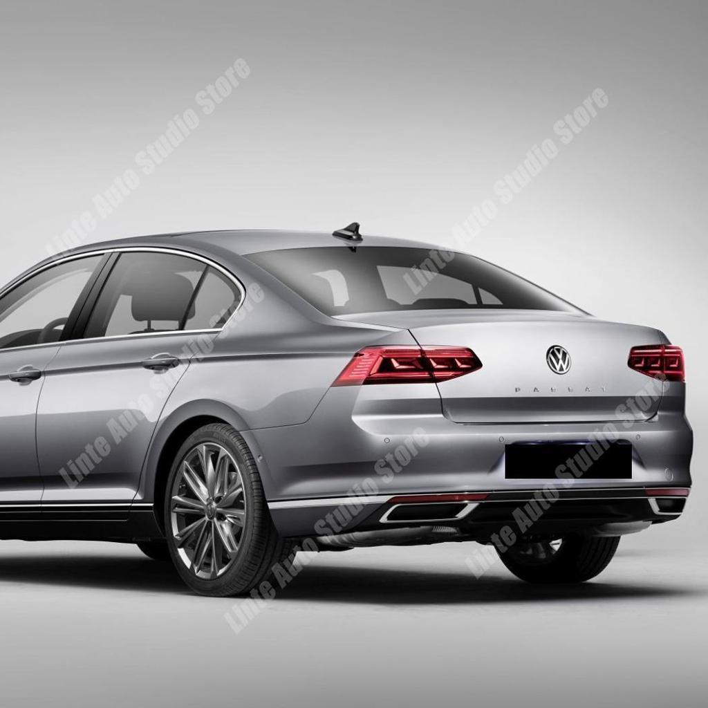 For Volkswagen Passat B8.5 2019 2020 2021 2022 2023 Rear Bumper Silver Plating Decorative Strip Spoiler Splitter BodyKits Tuning