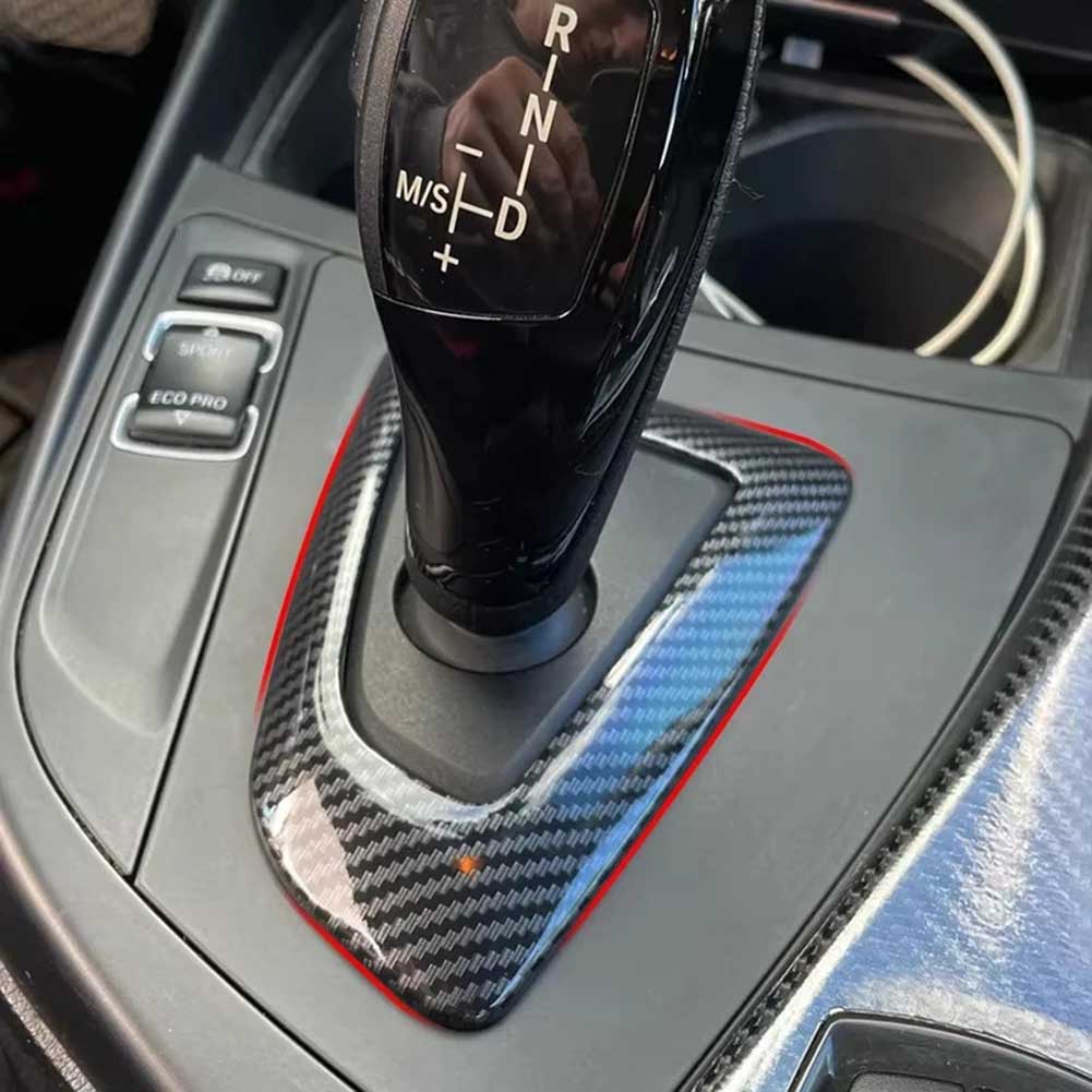 Základní deska řadicí páky středové konzoly ve stylu karbonových vláken pro BMW F21 F20 F22 F23 F30 F31 F34 F33 F35 F36