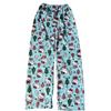 Halloween Cartoon Cat Flannel Sleep Pants - Women's Warm Velvet Homewear for Autumn/Winter