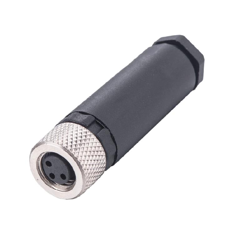 Secure M 8 Waterproof Plugs 3Pin / 4 Pin High Strength PA66 Housing For Stable Connection Protections Against Oils/Acids