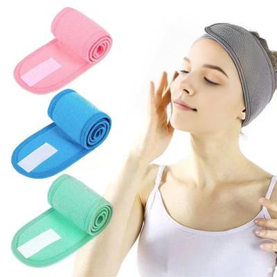 Hair Strap with Adjustable Fastener Tape Comfortable Velvet Cloth Fast Absorption Makeup Bathing Dressing Exercise Hair Band