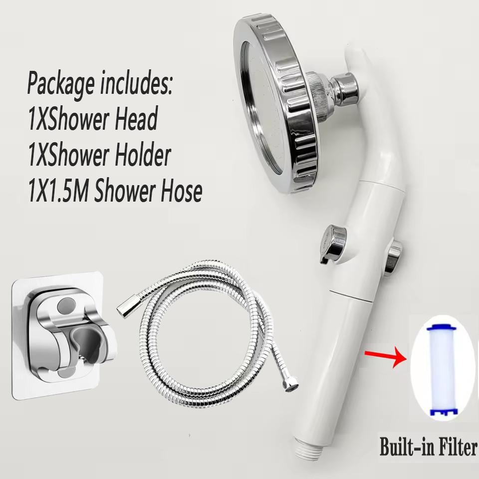Hand Spray/Top Spray Dual-Purpose High Pressure Shower Head Big Panel Showerhead One-Key Stop Water Sprayer Bathroom Accessories