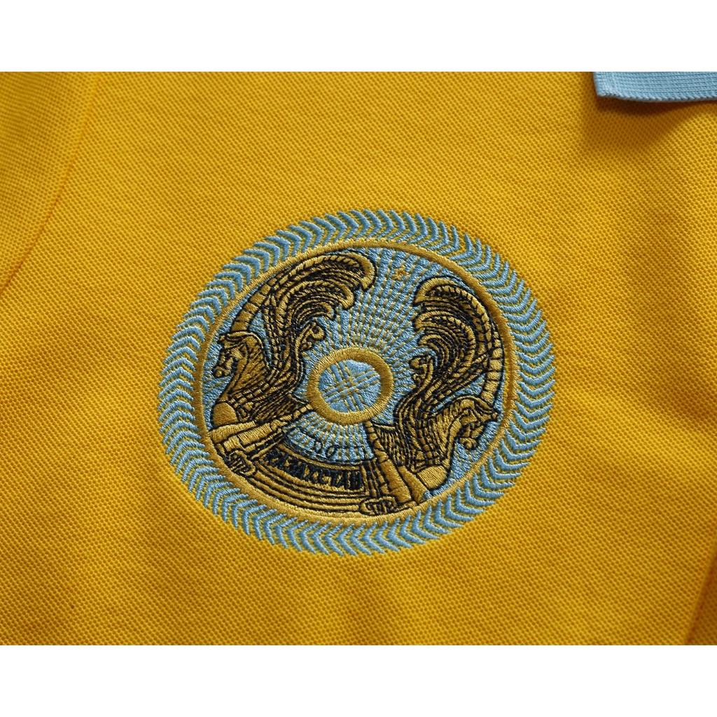 STORN Męska Koszulka Polo Kazachstan Długi Rękaw Casualowa Bawełna Wysokiej Jakości Haft Luksusowe Szycie Kontrastowy Kolor