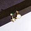 Cute Student Asymmetrical Earrings Simple Little Whale Face Thin Earrings Starfish Stud Earrings Women'S Earrings