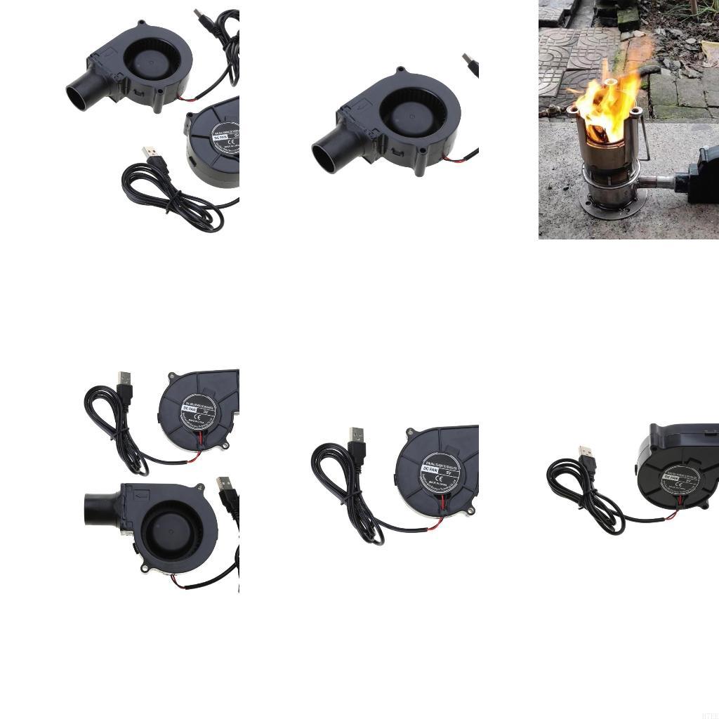 H7EE 7530 BBQ Blower Fan 5V 7cm USB Cooling Fans Camping Blower Fan BallBearin China Mainland