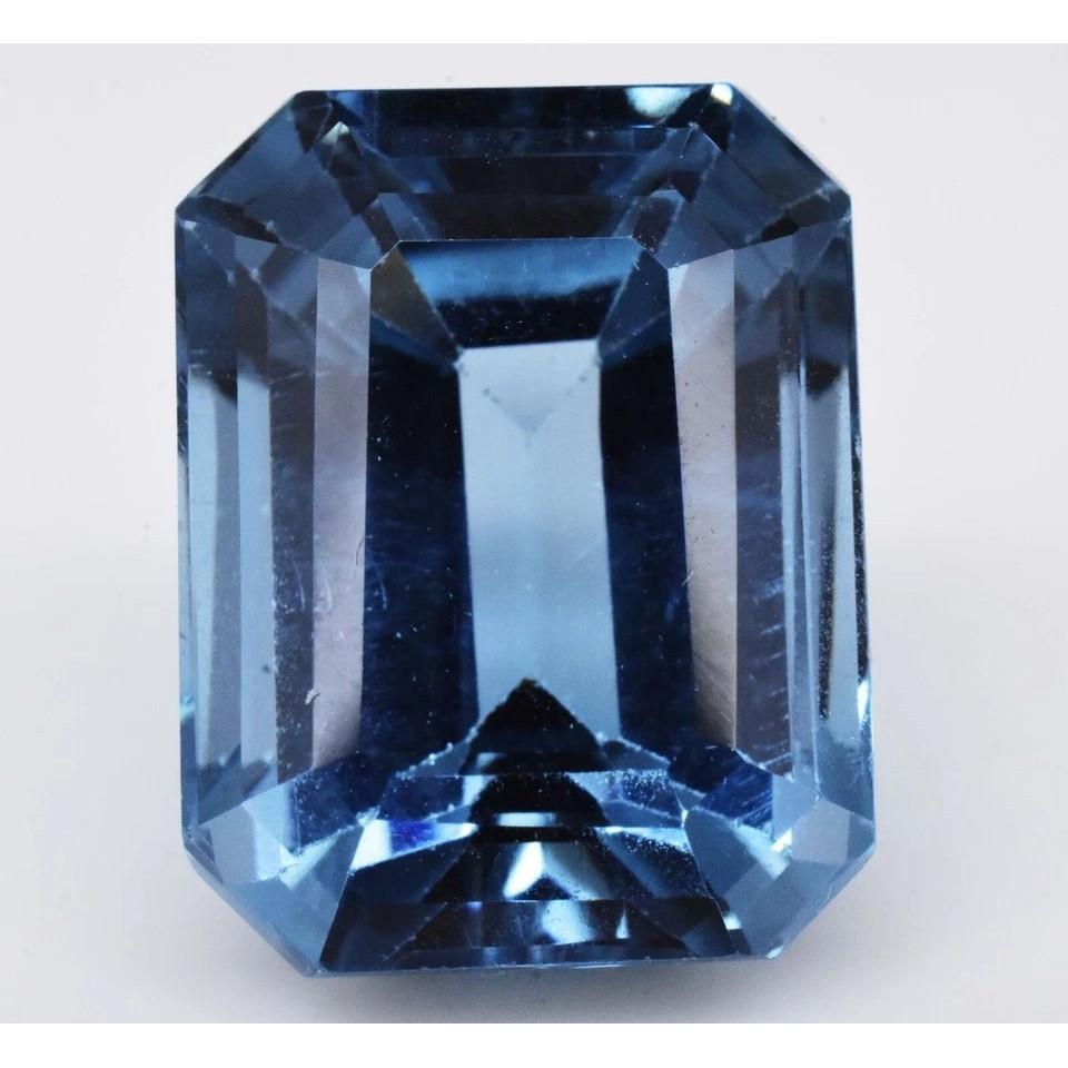 Natural Sea Blue Sapphire 12.35Ct Emerald Certified Flawless Loose Gemstone
