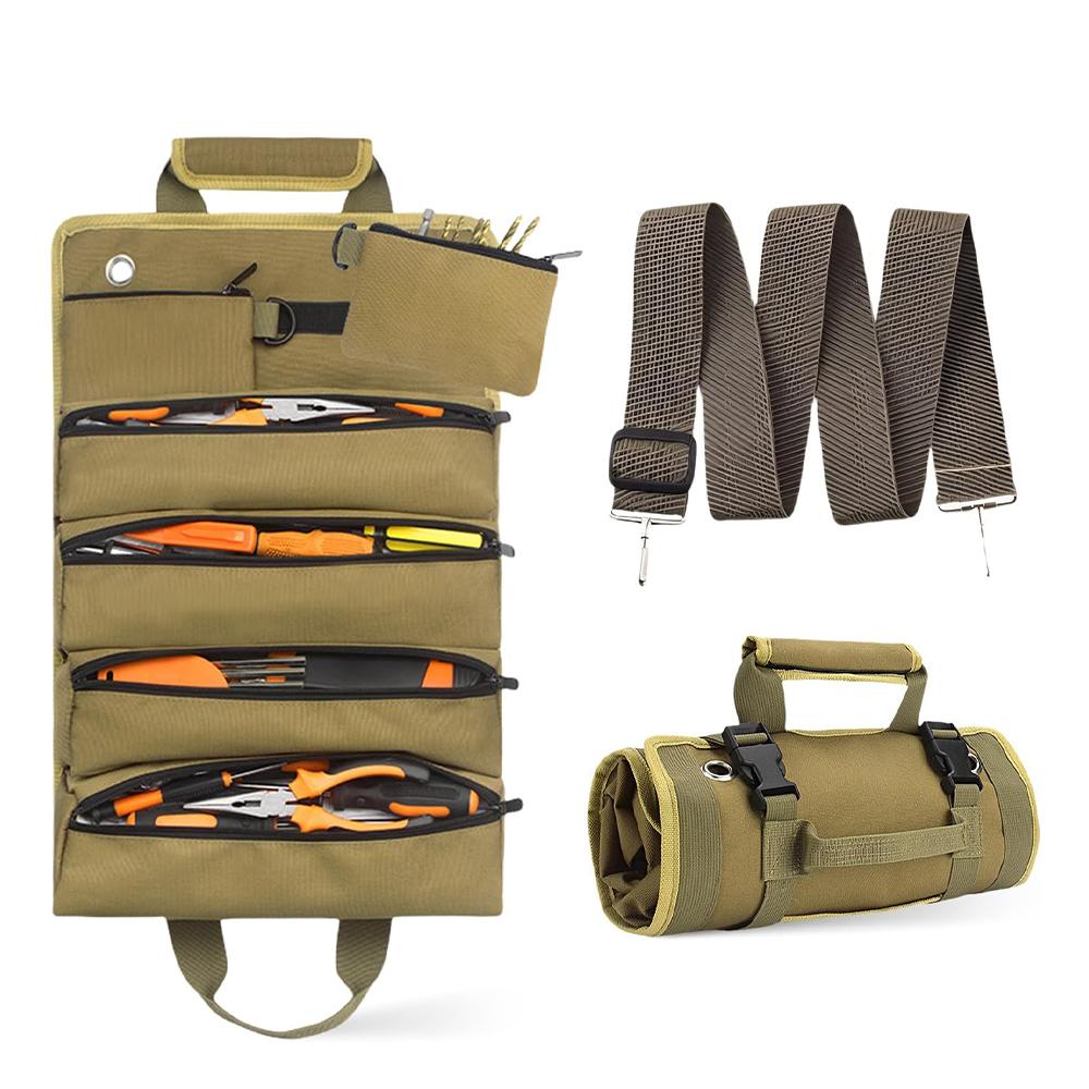 Multi-Purpose Hardware Tool Bag Multi Pocket Electrician Hardware Tools Portable Tool Organizer Rolled Bag Small Tools Organizer