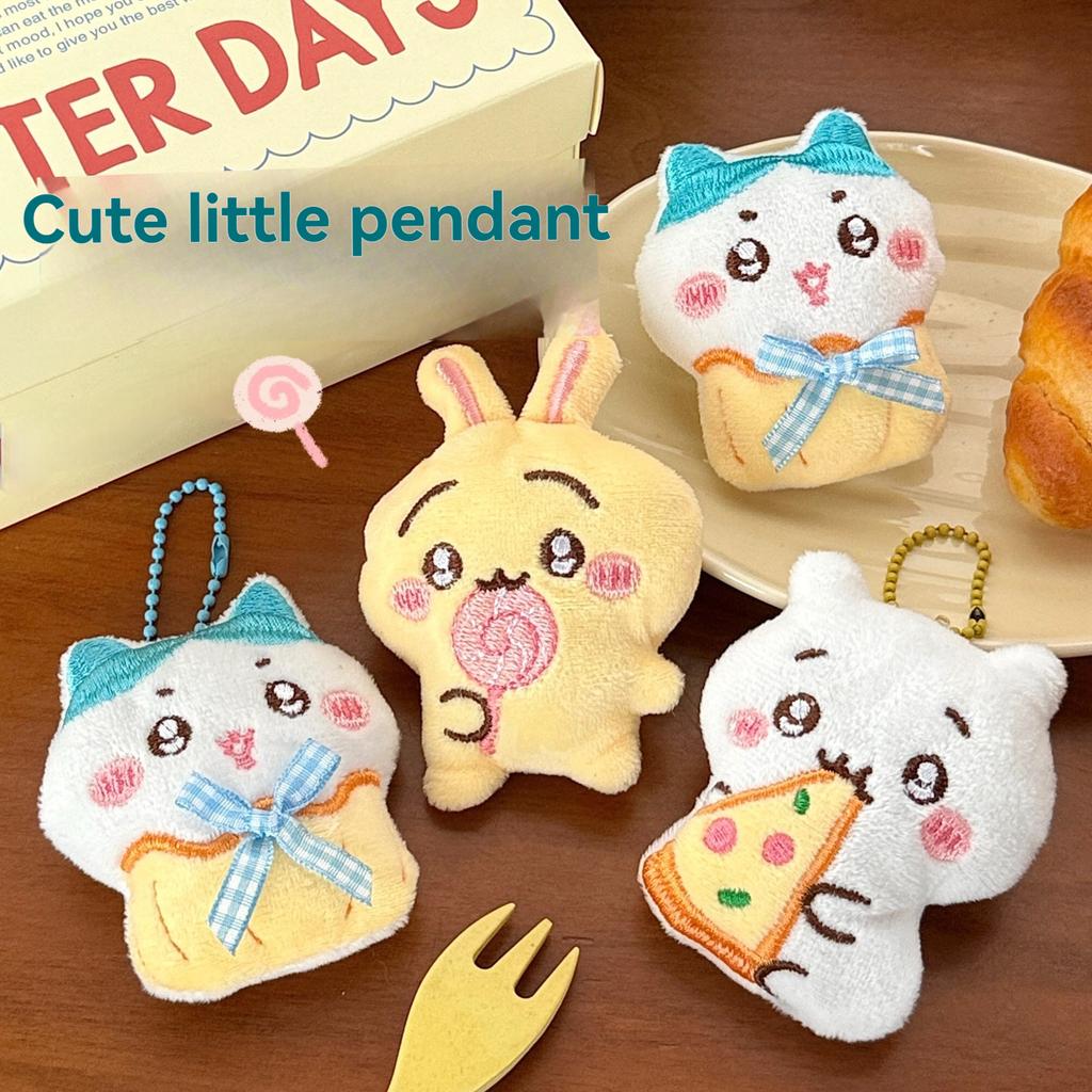 Popular 3Pcs Chiikawa Cute Plush Animation Doll Pendant Brooch Backpack Keychain Decoration Pendant Birthday Gifts