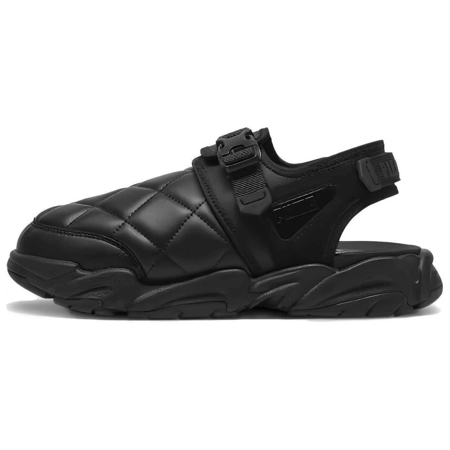 PUMA x PLEASURES TS-01 Quilt Sandals  Black  Men s 396202-01 EU 40.5