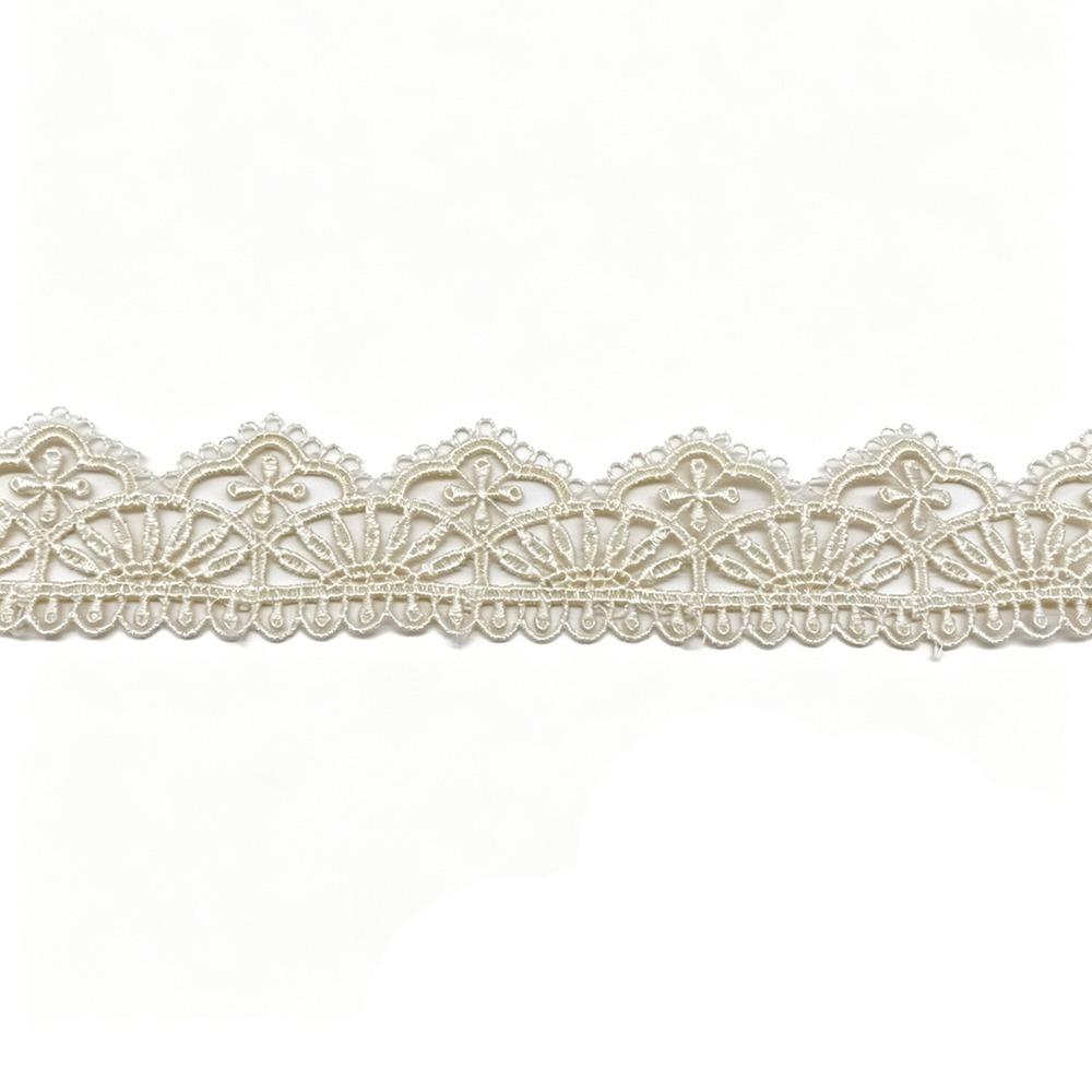 15 Yards Embroidered Flower Lace Polyester Cotton Water Soluble Trim Lace Trim DIY Clothes