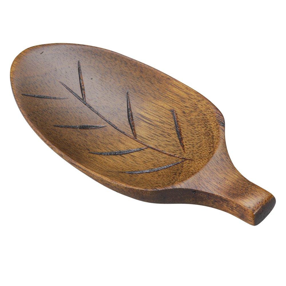 Nagao Wooden Bowl Chopstick and Spoon Leaf Wood Rest, Design, H-75