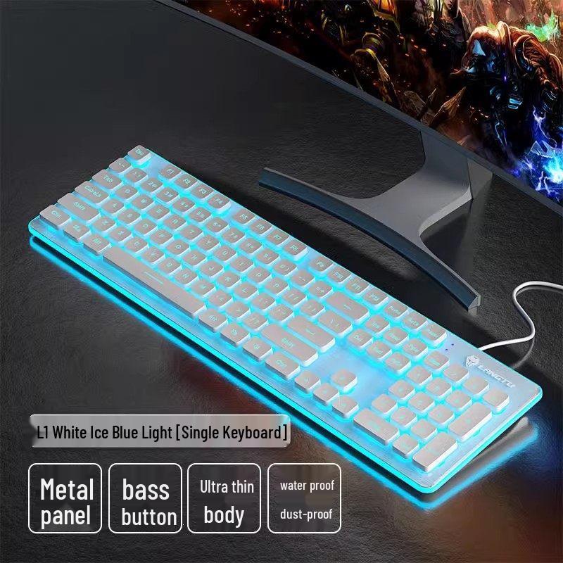Langtu Silent Wired Mechanical Keyboard and Mouse Set for Office Use - Men & Women