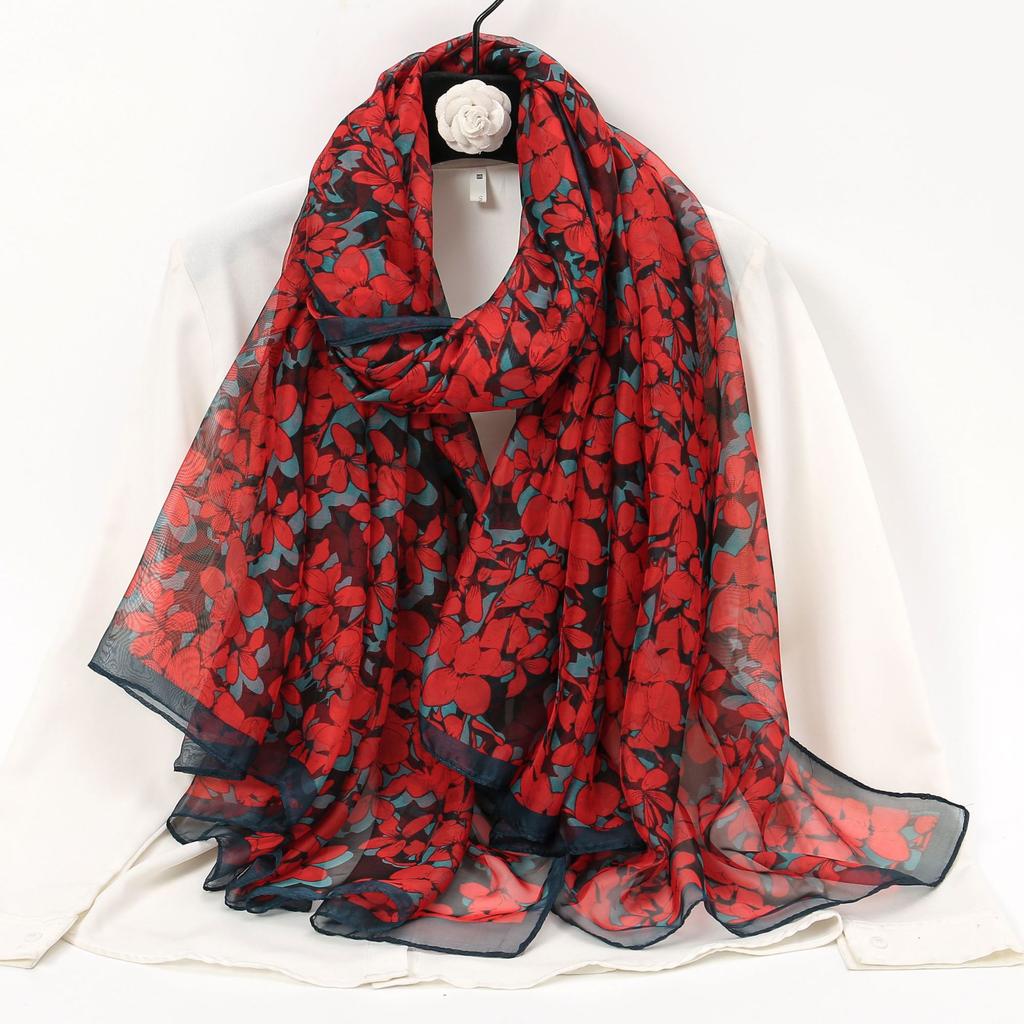 Silk Scarf Fashion Design Neck  Foulard Female Headbanda Luxury Hijab Women Warm Pashmina Scarves Echarpe Shawl Large Wrap